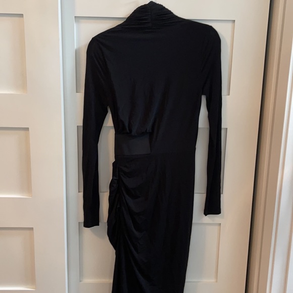 ALLSAINTS Swinton long sleeve drape wrap dress - Picture 9 of 10